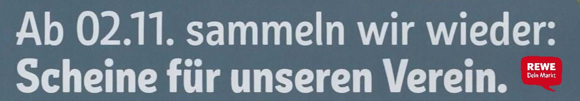 Ab 02.11.2020 heißt es wieder 'Scheine für Vereine'